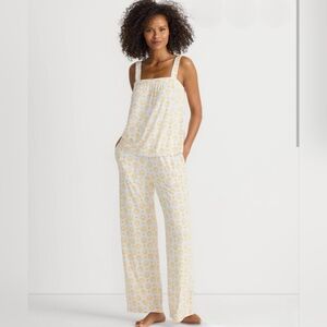 Lands' End XL Cooling Pajamas Yellow & White